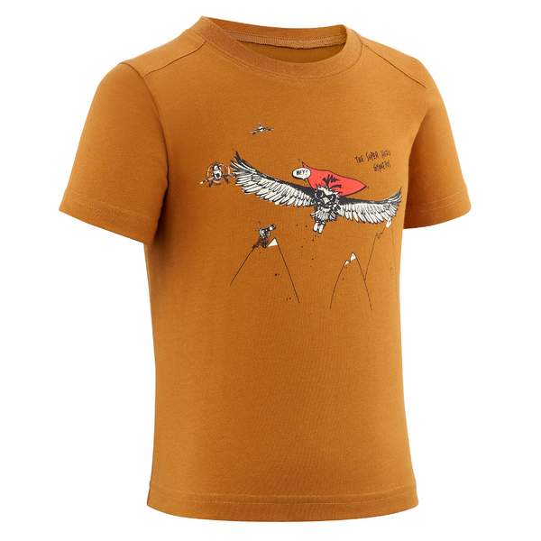 Футболка походная для детей 2–6 лет каштановая MH100 KID QUECHUA